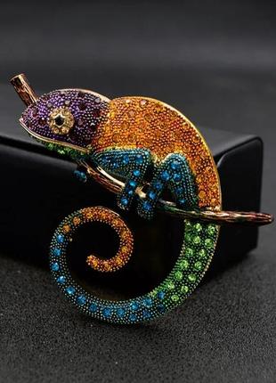 Брошь хамелеон
