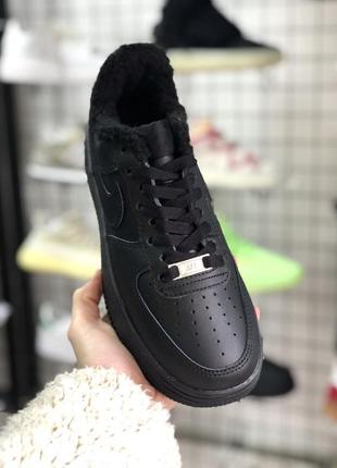 Nike air force 1 low black fur