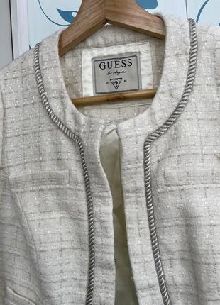 Твидовый укороченный пиджак жакет guess3 фото