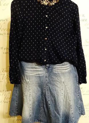 Трендова джинсова спідниця-кльош ellos