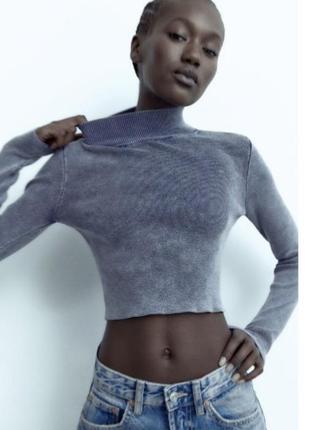 Варений гольф у рубчик під горло з нової колекції zara розмір s