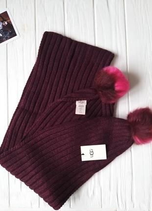 Женский вязаный шарф ugg оригинал 3