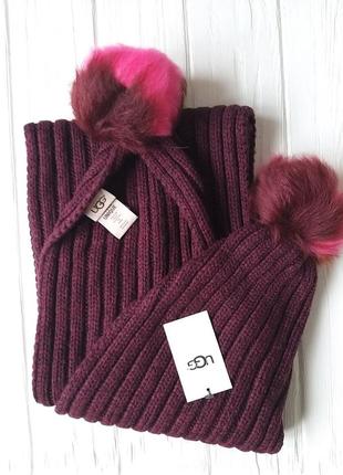Женский вязаный шарф ugg оригинал 2