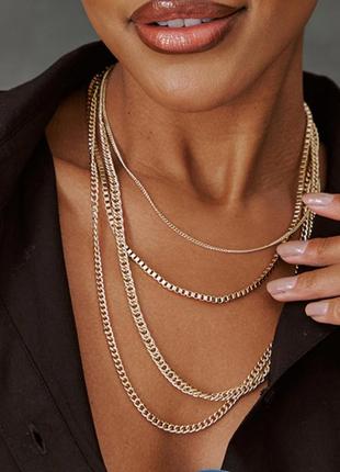 Новая женская золотая золотистая подвеска женская цепочка на шею набор цепочек на шею подвеска ожерелье