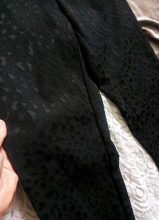Джегинсы брюки жаккардовые в леопардовый принт4 фото