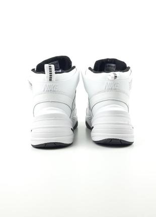 Nike m2k tekno высокие белые с черным кроссовки женские кожаные топ качество зимние с мехом ботинки сапоги высокие теплые9 фото