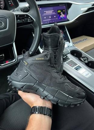 Кросівки зимові хутро водовідштовхувальні reebok zig kinetica || edge all black fur