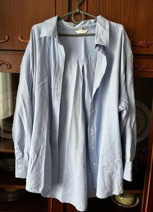 Голубая рубашка h&m