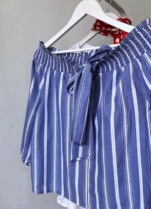 Блуза с завязкой с открытыми плечами zara6 фото