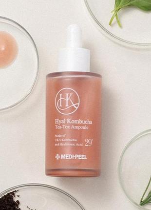 Сироваткою з комбучею medi-peel hyal kombucha tea-tox ampoule