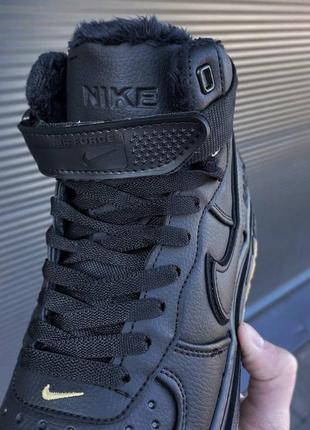 Стильные зимние кроссовки nike air force gore tex black brown9 фото