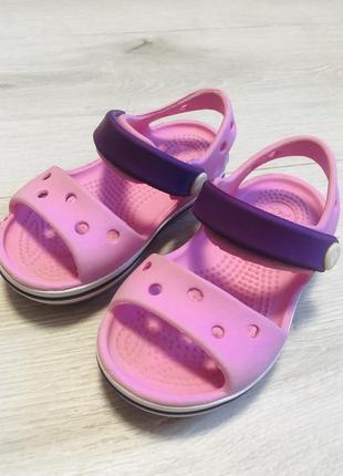 Босоніжки сандалі крокси crocs оригінал c 6. 23-24 розмір