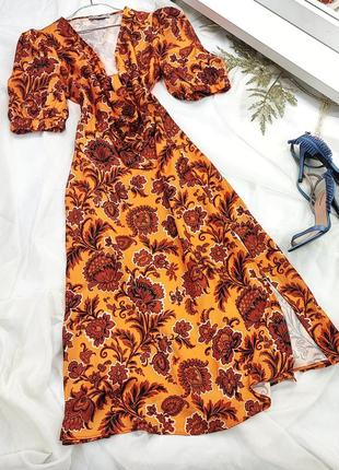 Сатинова сукня в квітковий принт oasis