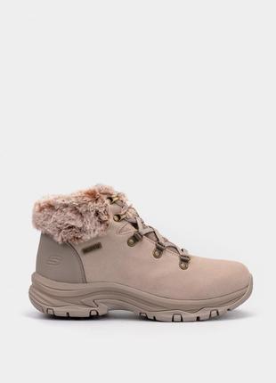 Оригинальные женские ботинки skechers / зимние бежевые ботинки skechers