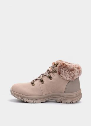Оригінальні жіночі  черевики skechers / зимові бежеві черевики skechers2 фото