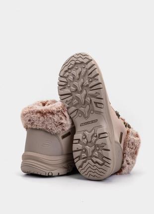Оригінальні жіночі  черевики skechers / зимові бежеві черевики skechers4 фото