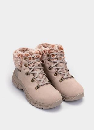 Оригінальні жіночі  черевики skechers / зимові бежеві черевики skechers3 фото