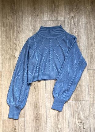 Свитер с горлом укороченный shein 2