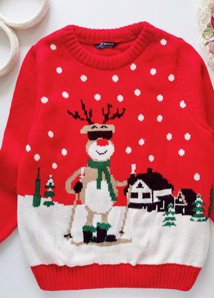 Новорічний светр із оленем  артикул: 18145