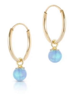 ‼️імеджеві золоті сережки 14к( 585‘)  підвіс опал ⭐️ тільки обмін