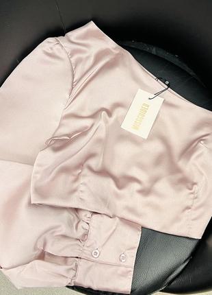 Неймовірна стильна незвичайна блуза топ з одним рукавом missguided8 фото