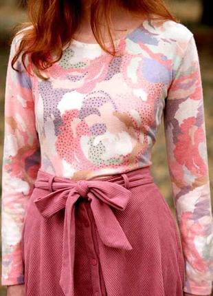 Пуловер цветочный принт leo&ugo, франция