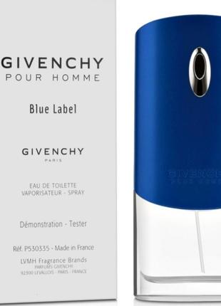 Оригинальный givenchy blue label pour homme 50 ml tester (Плотные блю лейбл ) туалетная вода1 фото