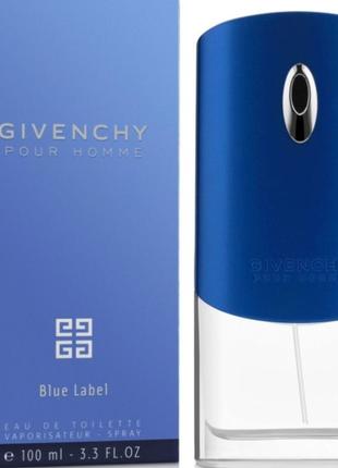 Оригинальный givenchy blue label pour homme 100 ml (Плотные блю лейбл ) туалетная вода1 фото