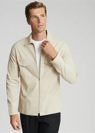 Фирменная рубашка на молнии reiss coxley zip regular fit shirt jacket