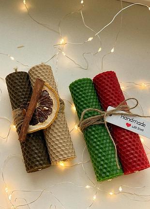 Свічки з вощини вощинні свічки набір свічок еко свічки