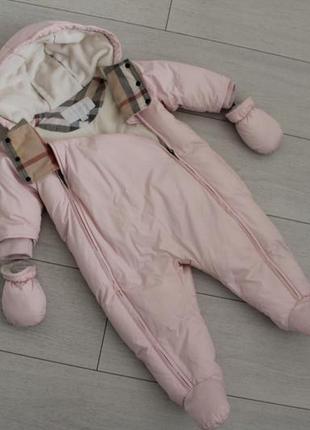 Теплий комбез для маленької модниці burberry