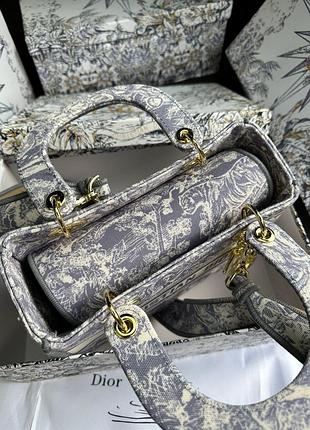Сумка chr****d*** medium lady d-lite bag lilac premium 4