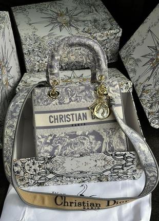 Сумка chr****d*** medium lady d-lite bag lilac premium