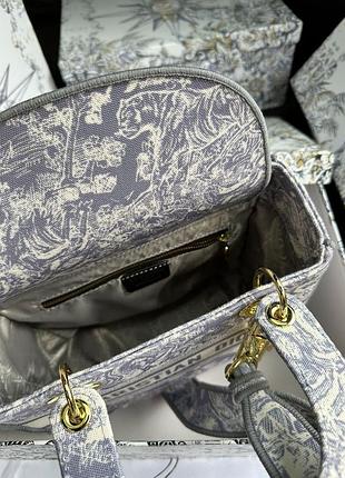 Сумка chr****d*** medium lady d-lite bag lilac premium 5