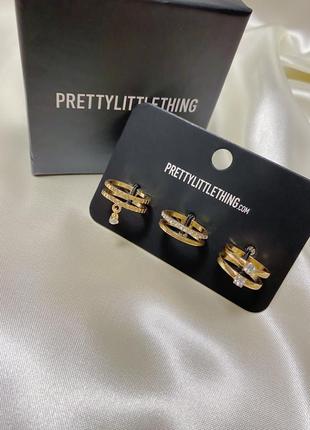 Набор колец от prettylittlething, бижутерия