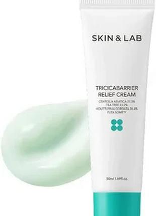 Заспокійливий крем з центеллою skin & lab tricicabarrier relief cream5 фото
