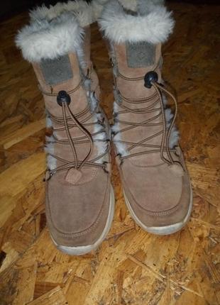 Зимние кожаные замшевые не промокаемые на мембраме ботинки ботинки in2 arctic waterproof6 фото