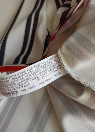 Красивая стильная удлиненная трикотажная блуза / туника в горизонтальную полоску zara8 фото