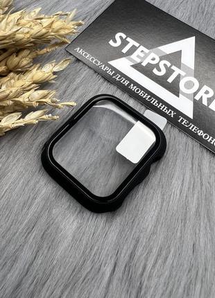 Чехол бампер 360 для apple watch 44 mm мм series 4 5 6 se защитное стекло противоударный