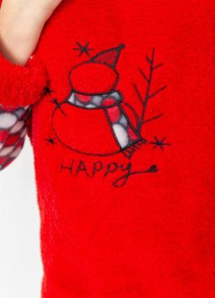 Новогодняя пижама со снеговиком, теплая флисовая пижама махровая пижама4 фото