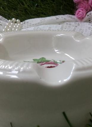 1960-е! 🌹винтаж роза шкатулка ваза ссср советская фарфор деколь рижский...