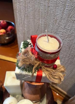Новогодний подсвечник ручной работы5 фото
