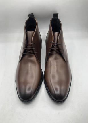 Коричневые классические ботинки на шнуровке fretz2 фото