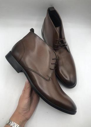 Коричневые классические ботинки на шнуровке fretz1 фото