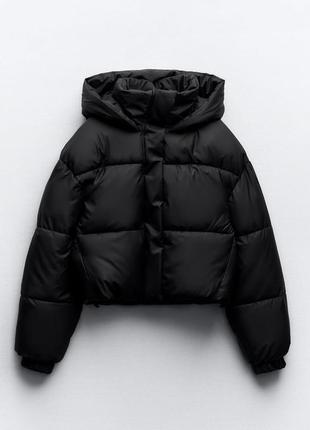 Теплый пуффер до - 20 мороза, куртка zara, эко пуховик на зиму1 фото