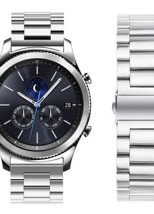 Браслет для samsung galaxy watch 46 | 3 45 mm | gear s3 ремешок 22мм xtra стальной классический серебристый