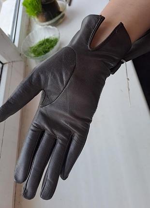 Чудові коричневі натуральні шкіряні рукавички tannimpex/розмір 72 фото