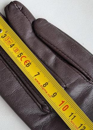 Чудові коричневі натуральні шкіряні рукавички tannimpex/розмір 78 фото