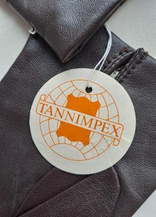 Чудові коричневі натуральні шкіряні рукавички tannimpex/розмір 76 фото