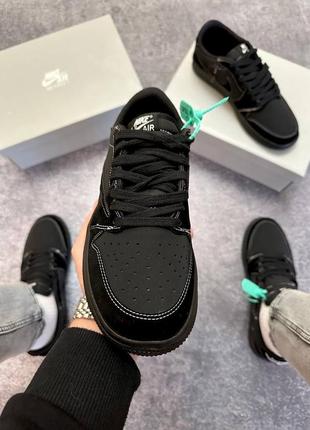 Nike air jordan 1 low ts og travis scott - black phantom — цена